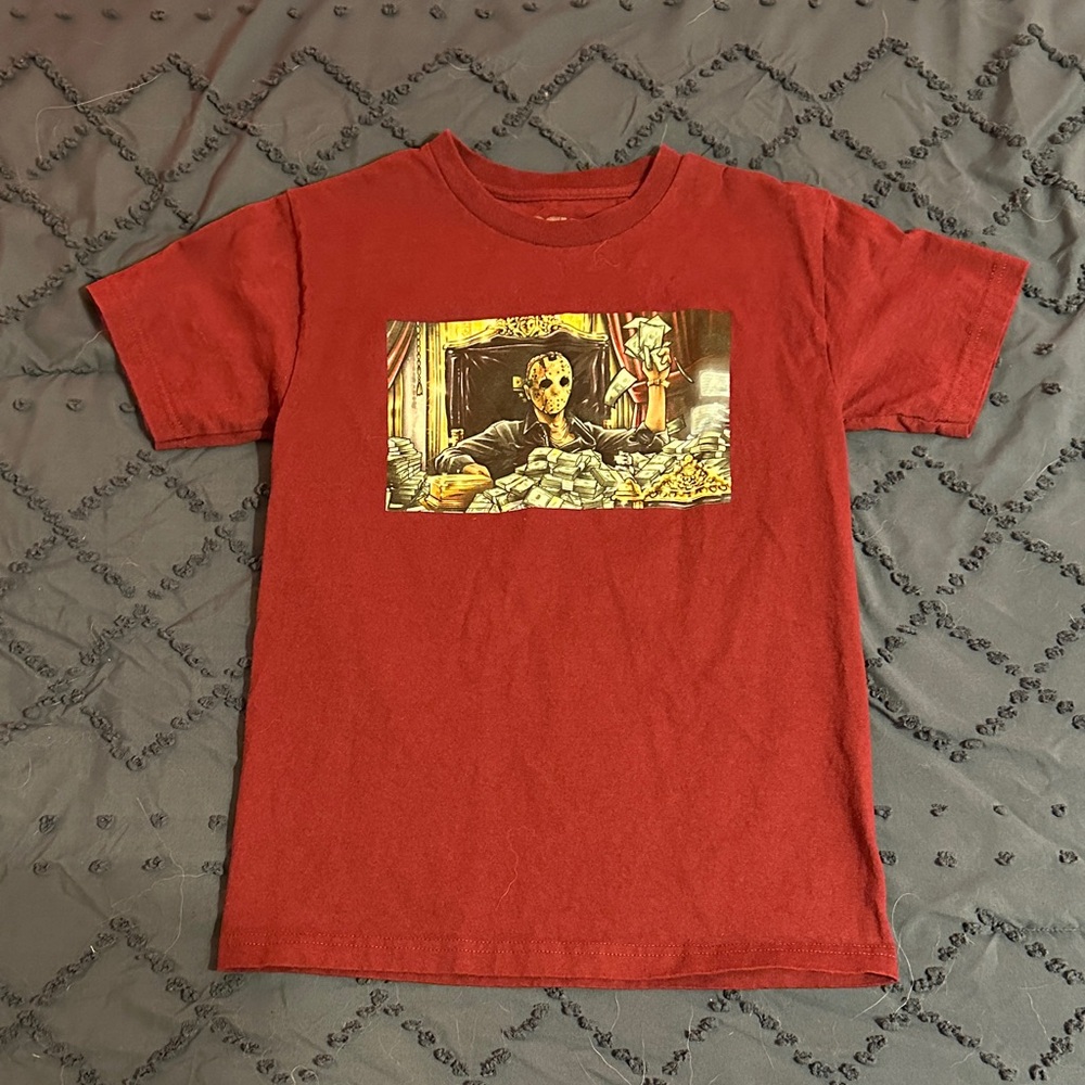 Men's Red Graphic Short Sleeve Tee